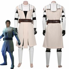 Star Wars The Clone Wars Obi Wan Kenobi Cosplay Costume Coat Uniform Outfits