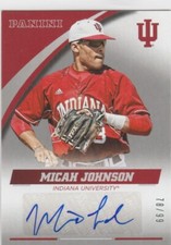 MICAH JOHNSON 2016 INDIANA AUTOGRAPH SIGNATURE SILVER PARALLEL SERIAL #'D /99