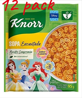 12 Pack Knorr, Sopa Encantada Knorr 95g. Sabor Casero. 4 porciones., 95 gramos