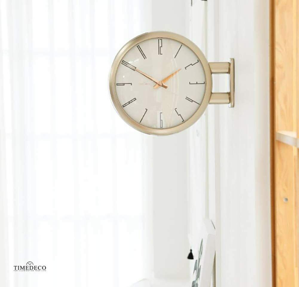 Timedeco A7 Silent Double-Sided Wall Clock (3 Colors) Modern Home