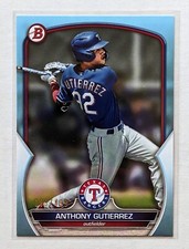 2023 Bowman Prospects Anthony Gutierrez Sky Blue Border /499 #BP-85 Rangers