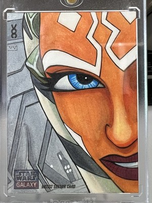Star Wars sketch card 1/1 - Galaxy 7 - Ahsoka (Art : O'Connell & Murphy) *RARE