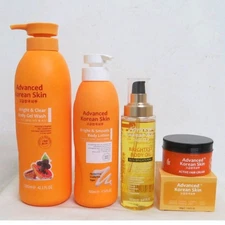 4 In 1 Advance Korean Skin Bright & Clear Body Gel  Wash, Lotion, Face  Cream  &