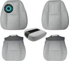 Driver & Passenger Bottom Top Seat Cover Fits for Chevy Tahoe GMC Sierra 2007...