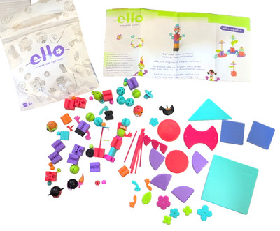 2003 Ello-opolis Creation System- 98 Piece Building Toy Parts Mattel