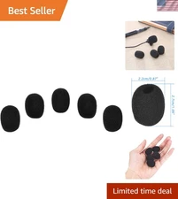 High-Sensitivity Black Microphone Windscreens - 5 Pack for Optimal Voice Clarity