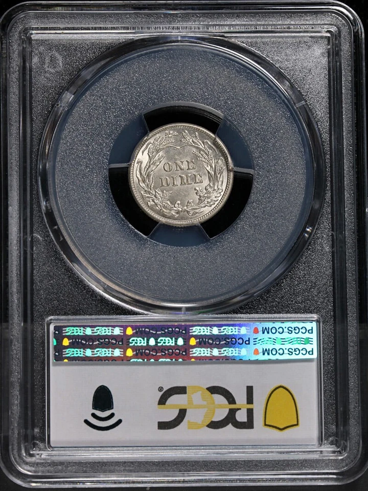 1910-P Barber Dime PCGS MS63 Superb Eye Appeal Strong Strike - Image 4 of 4