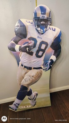 Rare Vintage Marshall Faulk Life Size Up 2003 Steiner Standee St. Louis Rams NFL