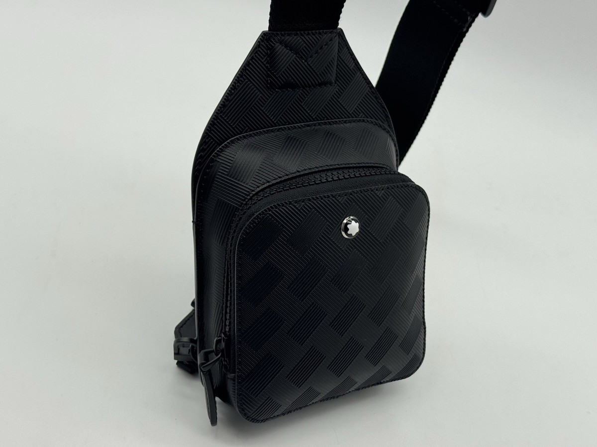 MONTBLANC EXTREME 3.0 BLACK LEATHER MINI SLING BAG BACKPACK 100