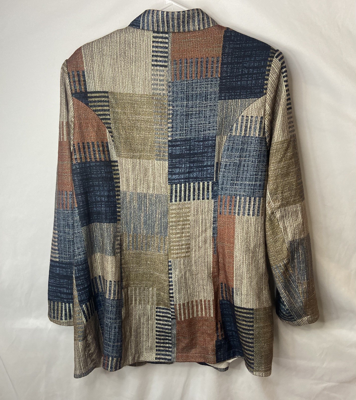 multi-colored patchwork blazer size XL - image 4