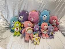 Lot Of 11 Care Bears Vintage 2002-07 Stuffed Plush Share Cheer Funshine Champ