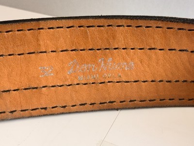 Don Hume B120 Clarino High Gloss Duty Belt Sz-32 Black Leather 4-Row Stitch  (C)