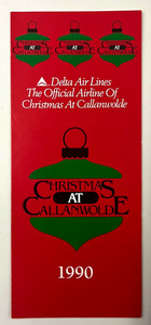1990 Atlanta GA Christmas At Callanwolde Delta Airlines Vintage Travel Brochure