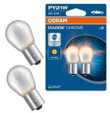 Produktbild - OSRAM DIADEM CHROME PY21W Blinker Lampe Birne 2x PY21W 12V 21W BAU15s