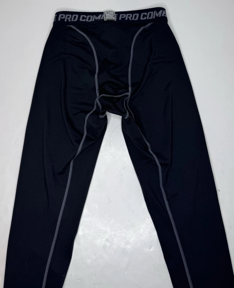 Pantalones de compresión Nike Pro Combat para hombre negros grises largos Foto 4 de 4