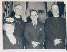 1947 Photo Reverend Anthony Flaherty Religious Rabbi Leo Shubow John Pretty