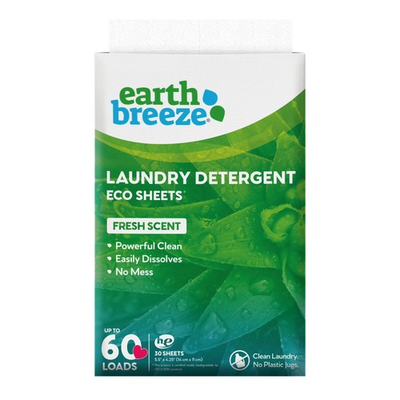 #ad 60 Loads 30 Sheets Laundry Detergent Sheets Fresh Scent Liquidless Technology $6.99