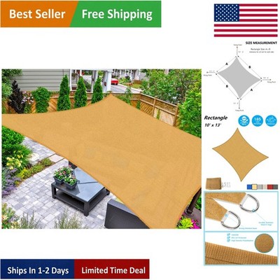 Lightweight 10' x 13' Private UV Block Shade Sail for Elegant Outdoor Spaces
