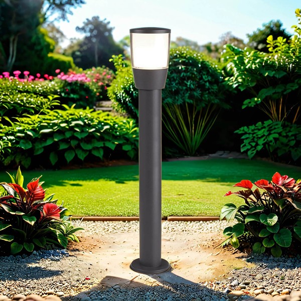 Stehleuchte AußEn Wegeleuchte IP44 Anthrazit Weiß E27 90 Cm Modern Blendarm-image