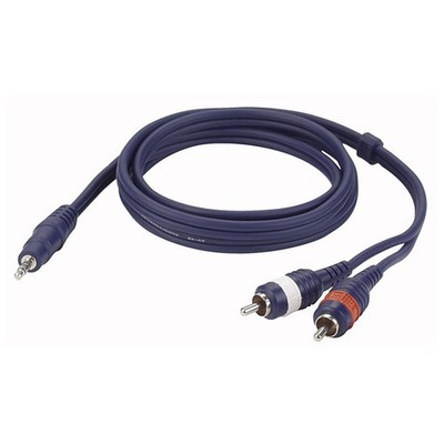 DAP Audio FL30 - Adapterkabel 2 x RCA Chinch male / 3,5mm Klinke stereo male 1,5