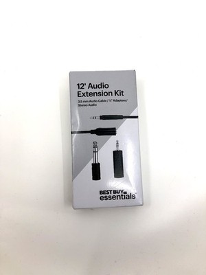 Best Buy essentials- 12' Audio Extension Kit for headphones- Cord & Adapters