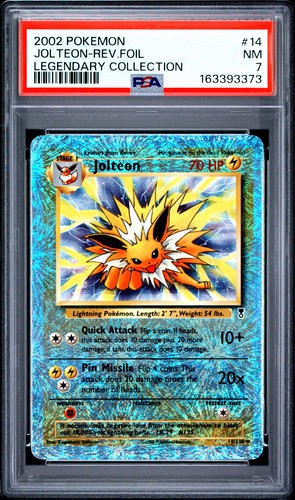 POKEMON JOLTEON LEGENDARY COLLECTION REVERSE HOLO 14 PSA 7 REGRADE INVEST