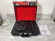 Crosley CR8005DBK Cruiser Deluxe 3-Speed Turntable - Black Portable Bluetooth