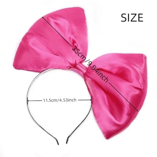 Bubbmi Women Satin Large Bow Headband Oversized Huge Bow Hair Hoop, Birthday  - Image 3 of 4