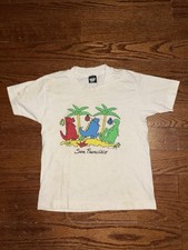 Vintage 1988 San Francisco Dinosaurs T Shirt Youth M White Art Animals 80s Kids
