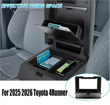 For 2025 2026 Toyota 4Runner Accessories Car Armrest Hidden Storage Box Tray