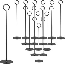 16PK Table Number Holders Place Card Holders 12 Inch Table Card Holders Steel Ca