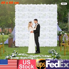 6 Pcs Artificial Flower Wall Panel Venue Backdrop Wedding Party Background Decor