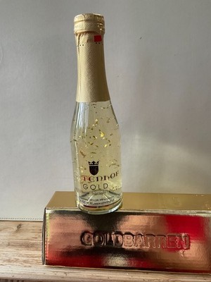 Sekt trocken Goldtraum 22 Karat Gold 0,2 l mit Blattgold in der klaren Sektfl.
