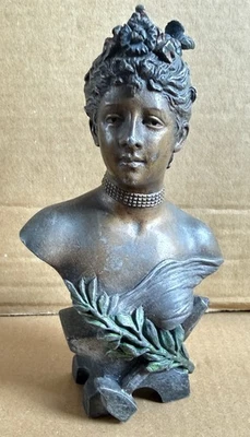 Buste de Femme sur Enclume et Marteau Signé J. Garnier. Très Lourd ! - Photo 1/4