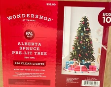 Alberta Spruce Pre-Lit Tree- WONDERSHOP - NEW UNOPENED