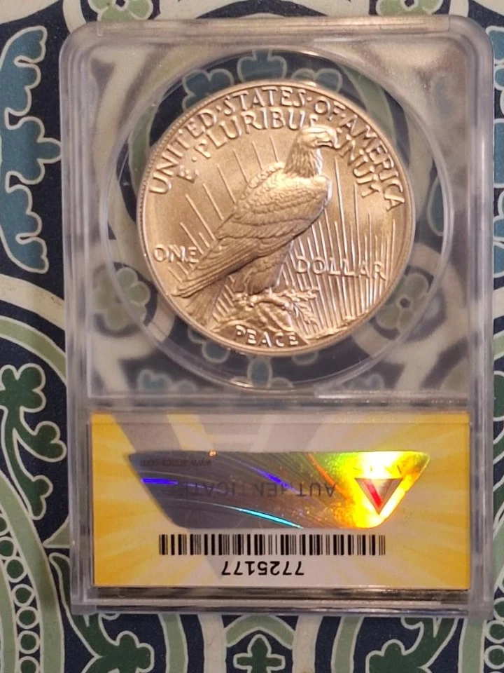 2024 (P) PEACE DOLLAR .999 SILVER ANACS MS 69 - Image 3 of 4