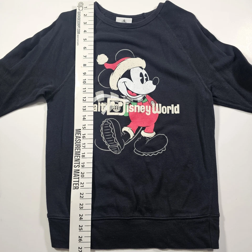 Y2K Walt Disney World Vacaciones Manga Larga Santa Mickey Talla Pequeña Unisex  Foto 3 de 4