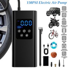 6000mAh Tire Inflator for Car & Motorcycle 150PSI Wireless Air Pump w/ LED