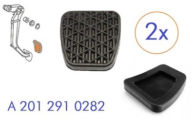 2 St. Pedalgummi Pedalbelag Kupplungspedal MERCEDES Vito (W447)
