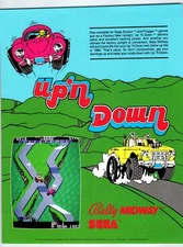 1984 Bally Midway Up'N Down Arcade Game Flyer Sega Zaxxon Frogger