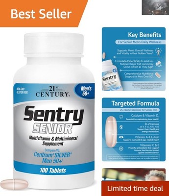 Sentry Senior Men 50Plus Multivitamin Tablets - 100 Count for Optimal Health
