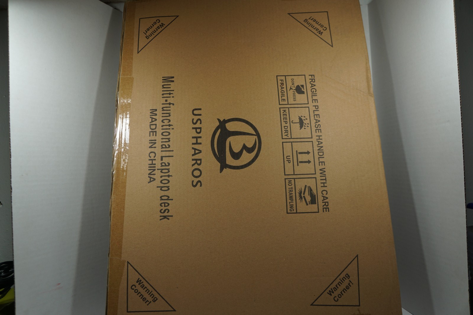 NEW/BOX Portable Laptop Bed Meal Table Multi Functional Tray Cup Holder Walnut