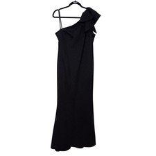 Jessica Howard Black One-Shoulder Formal Gown Size 12