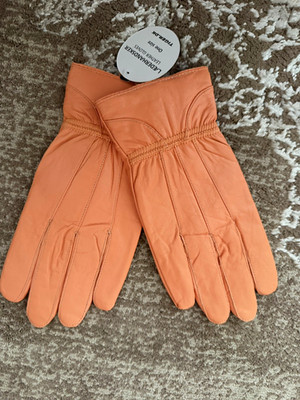 Tiger of Sweden Damen Lederhandschuhe Orange One Size ohne Muster