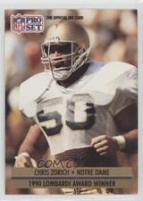 1991 Pro Set Award Winner Chris Zorich (Beige Box on Back) #33 0il7