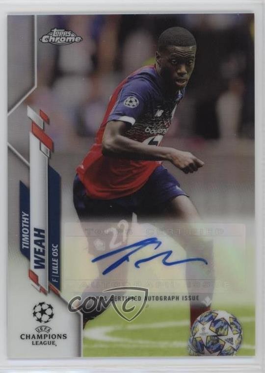 2019-20 Topps Chrome UCL Auto Timothy Weah #CA-TWE Auto 0i40