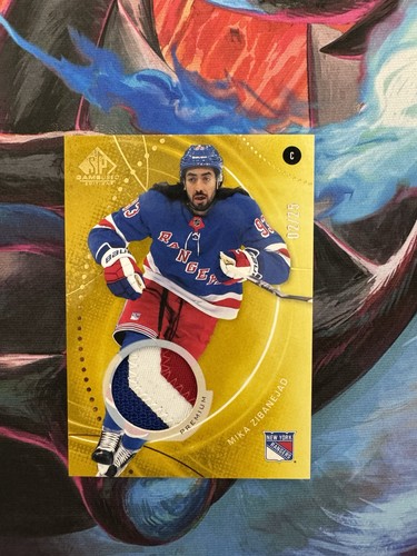 Upper Deck SP Game Used Gold Premium Memorabilia Mika Zibanejad Rangers 02/25