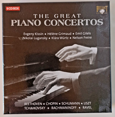 6er CD-Box  The Great Piano Concertos von Beethoven, Chopin, Liszt, Ravel u.a.