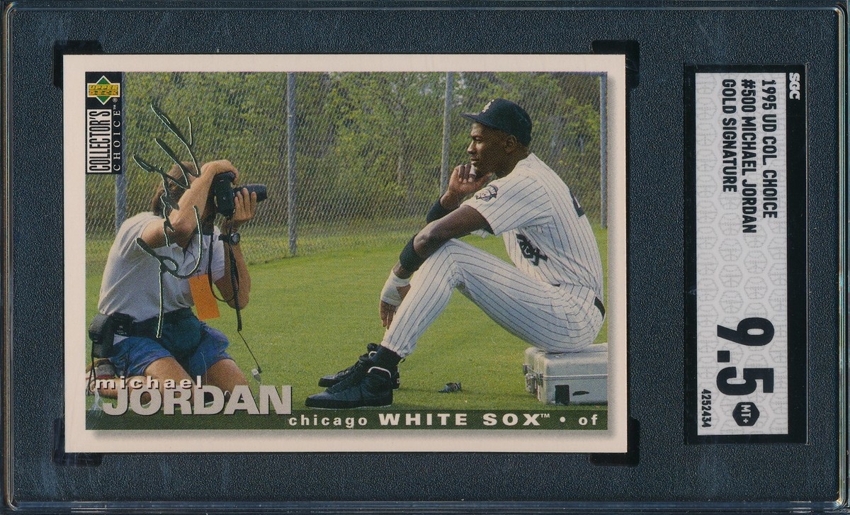 MICHAEL JORDAN 1995 UPPER DECK COLLECTORS CHOICE GOLD SIG SGC 9.5 
