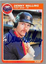 Denny Walling autographed baseball card (Houston Astros) 1985 Fleer #365